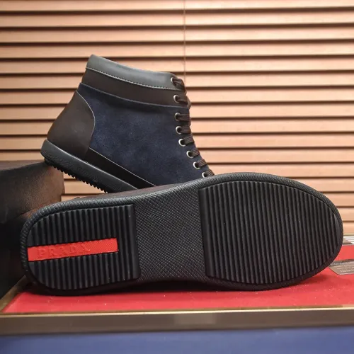 Cheap Prada High Top Shoes For Men #1408514 Replica Wholesale [$92.00 USD] [ITEM#1408514] on Replica Prada High Top Shoes