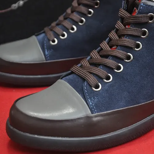 Cheap Prada High Top Shoes For Men #1408514 Replica Wholesale [$92.00 USD] [ITEM#1408514] on Replica Prada High Top Shoes