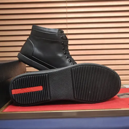 Cheap Prada High Top Shoes For Men #1408515 Replica Wholesale [$92.00 USD] [ITEM#1408515] on Replica Prada High Top Shoes