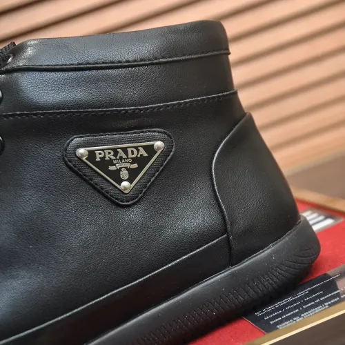 Cheap Prada High Top Shoes For Men #1408515 Replica Wholesale [$92.00 USD] [ITEM#1408515] on Replica Prada High Top Shoes