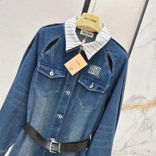 Cheap MIU MIU Dresses Long Sleeved For Women #1408579 Replica Wholesale [$98.00 USD] [ITEM#1408579] on Replica MIU MIU Dresses