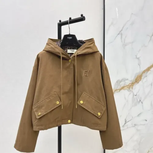 Cheap Fendi Jackets Long Sleeved For Women #1408599 Replica Wholesale [$85.00 USD] [ITEM#1408599] on Replica Fendi Jackets
