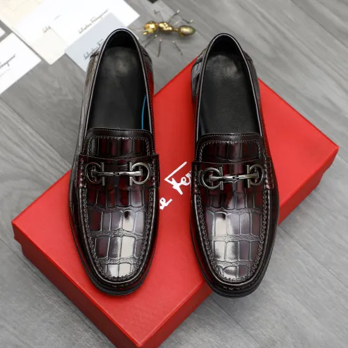Cheap Salvatore Ferragamo Leather Shoes For Men #1408685 Replica Wholesale [$85.00 USD] [ITEM#1408685] on Replica Salvatore Ferragamo Leather Shoes