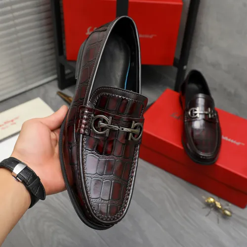 Cheap Salvatore Ferragamo Leather Shoes For Men #1408685 Replica Wholesale [$85.00 USD] [ITEM#1408685] on Replica Salvatore Ferragamo Leather Shoes