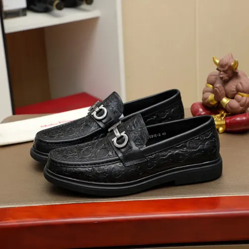 Cheap Salvatore Ferragamo Leather Shoes For Men #1408691 Replica Wholesale [$88.00 USD] [ITEM#1408691] on Replica Salvatore Ferragamo Leather Shoes