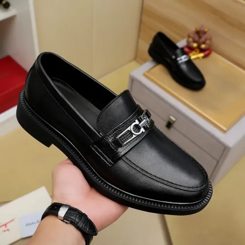 Cheap Salvatore Ferragamo Leather Shoes For Men #1408695 Replica Wholesale [$88.00 USD] [ITEM#1408695] on Replica Salvatore Ferragamo Leather Shoes
