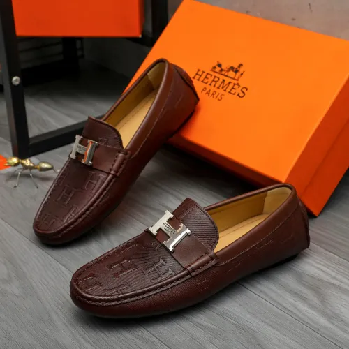Cheap Hermes Leather Shoes For Men #1408722 Replica Wholesale [$82.00 USD] [ITEM#1408722] on Replica Hermes Leather Shoes