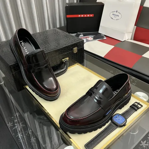 Cheap Prada Leather Shoes For Men #1408769 Replica Wholesale [$115.00 USD] [ITEM#1408769] on Replica Prada Leather Shoes