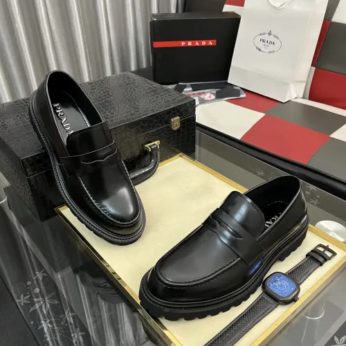 Cheap Prada Leather Shoes For Men #1408770 Replica Wholesale [$115.00 USD] [ITEM#1408770] on Replica Prada Leather Shoes