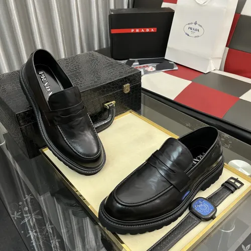 Cheap Prada Leather Shoes For Men #1408771 Replica Wholesale [$115.00 USD] [ITEM#1408771] on Replica Prada Leather Shoes