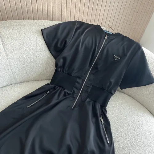 Cheap Prada Dresses Short Sleeved For Women #1408777 Replica Wholesale [$76.00 USD] [ITEM#1408777] on Replica Prada Dresses