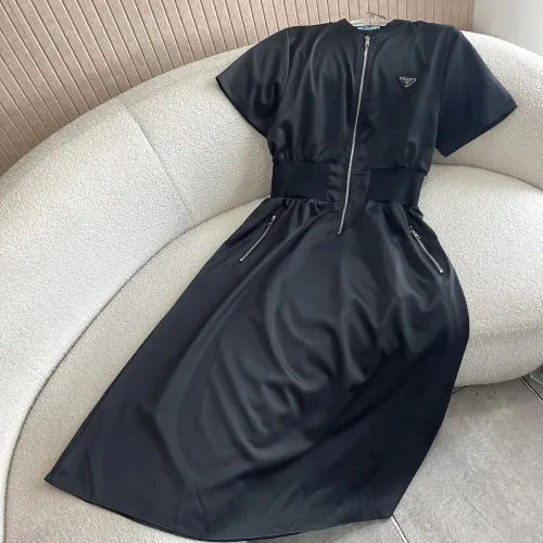 Cheap Prada Dresses Short Sleeved For Women #1408777 Replica Wholesale [$76.00 USD] [ITEM#1408777] on Replica Prada Dresses