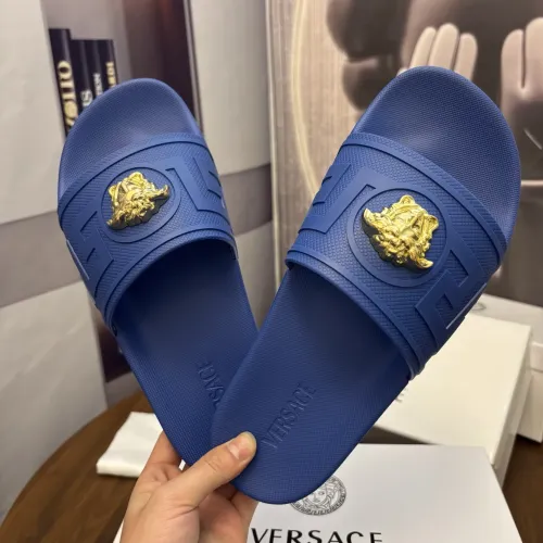 Cheap Versace Slippers For Men #1408801 Replica Wholesale [$48.00 USD] [ITEM#1408801] on Replica Versace Slippers