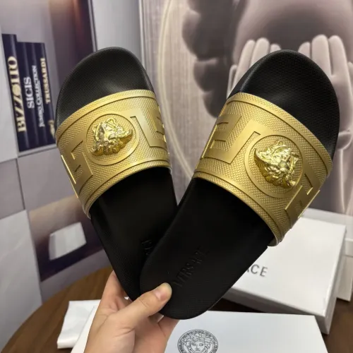 Cheap Versace Slippers For Men #1408817 Replica Wholesale [$48.00 USD] [ITEM#1408817] on Replica Versace Slippers