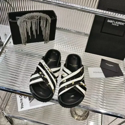 Cheap Yves Saint Laurent YSL Slippers For Women #1409236 Replica Wholesale [$85.00 USD] [ITEM#1409236] on Replica Yves Saint Laurent YSL Slippers