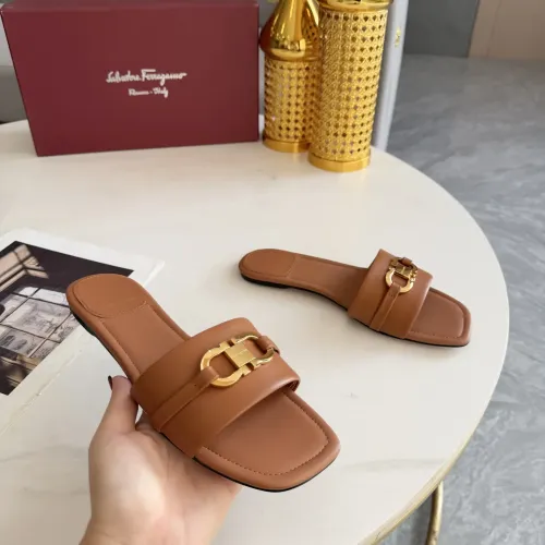 Cheap Salvatore Ferragamo Slippers For Women #1409345 Replica Wholesale [$82.00 USD] [ITEM#1409345] on Replica Salvatore Ferragamo Slippers