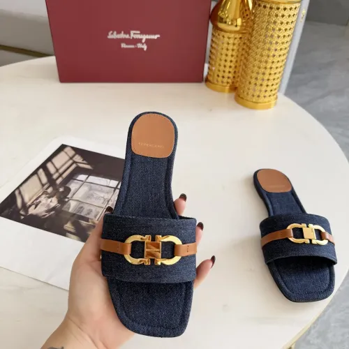Cheap Salvatore Ferragamo Slippers For Women #1409348 Replica Wholesale [$82.00 USD] [ITEM#1409348] on Replica Salvatore Ferragamo Slippers