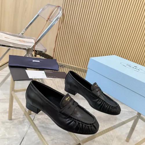 Cheap Prada Leather Shoes For Women #1409389 Replica Wholesale [$102.00 USD] [ITEM#1409389] on Replica Prada Leather Shoes