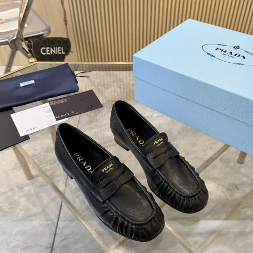 Cheap Prada Leather Shoes For Women #1409389 Replica Wholesale [$102.00 USD] [ITEM#1409389] on Replica Prada Leather Shoes