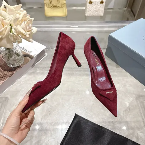 Cheap Prada High-heeled Shoes For Women #1409411 Replica Wholesale [$108.00 USD] [ITEM#1409411] on Replica Prada High-heeled Shoes