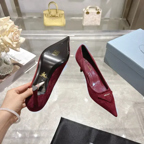 Cheap Prada High-heeled Shoes For Women #1409411 Replica Wholesale [$108.00 USD] [ITEM#1409411] on Replica Prada High-heeled Shoes