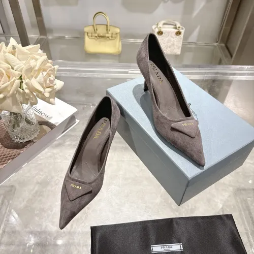Cheap Prada High-heeled Shoes For Women #1409412 Replica Wholesale [$108.00 USD] [ITEM#1409412] on Replica Prada High-heeled Shoes