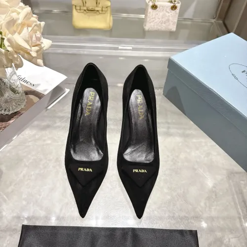 Cheap Prada High-heeled Shoes For Women #1409413 Replica Wholesale [$108.00 USD] [ITEM#1409413] on Replica Prada High-heeled Shoes