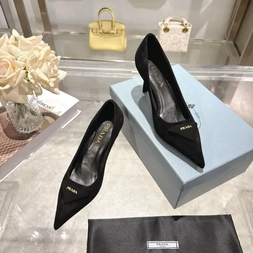 Cheap Prada High-heeled Shoes For Women #1409413 Replica Wholesale [$108.00 USD] [ITEM#1409413] on Replica Prada High-heeled Shoes