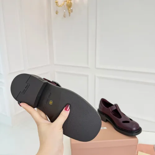 Cheap MIU MIU Leather Shoes For Women #1409418 Replica Wholesale [$102.00 USD] [ITEM#1409418] on Replica MIU MIU Leather Shoes