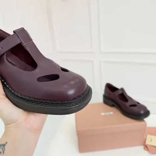 Cheap MIU MIU Leather Shoes For Women #1409418 Replica Wholesale [$102.00 USD] [ITEM#1409418] on Replica MIU MIU Leather Shoes