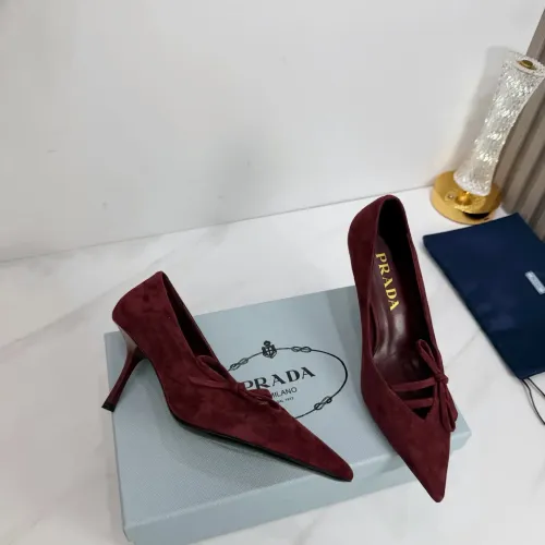 Cheap Prada High-heeled Shoes For Women #1409431 Replica Wholesale [$102.00 USD] [ITEM#1409431] on Replica Prada High-heeled Shoes