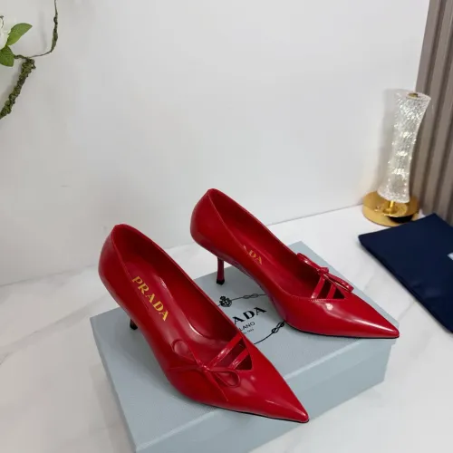 Cheap Prada High-heeled Shoes For Women #1409436 Replica Wholesale [$102.00 USD] [ITEM#1409436] on Replica Prada High-heeled Shoes