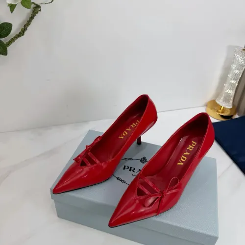 Cheap Prada High-heeled Shoes For Women #1409436 Replica Wholesale [$102.00 USD] [ITEM#1409436] on Replica Prada High-heeled Shoes