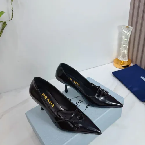 Cheap Prada High-heeled Shoes For Women #1409437 Replica Wholesale [$102.00 USD] [ITEM#1409437] on Replica Prada High-heeled Shoes