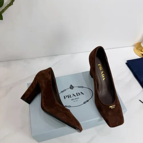 Cheap Prada High-heeled Shoes For Women #1409442 Replica Wholesale [$102.00 USD] [ITEM#1409442] on Replica Prada High-heeled Shoes