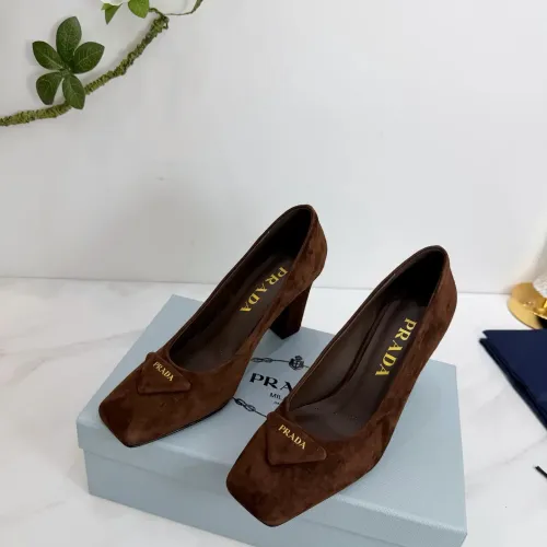Cheap Prada High-heeled Shoes For Women #1409444 Replica Wholesale [$102.00 USD] [ITEM#1409444] on Replica Prada High-heeled Shoes
