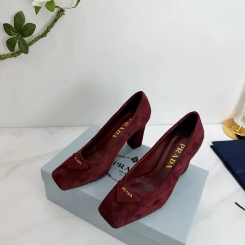 Cheap Prada High-heeled Shoes For Women #1409445 Replica Wholesale [$102.00 USD] [ITEM#1409445] on Replica Prada High-heeled Shoes