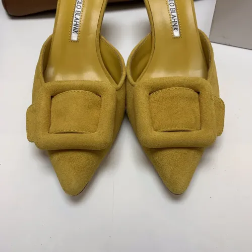 Cheap Manolo Blahnik Slippers For Women #1409574 Replica Wholesale [$96.00 USD] [ITEM#1409574] on Replica Manolo Blahnik Slippers