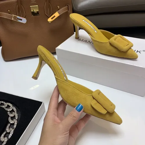 Cheap Manolo Blahnik Slippers For Women #1409574 Replica Wholesale [$96.00 USD] [ITEM#1409574] on Replica Manolo Blahnik Slippers