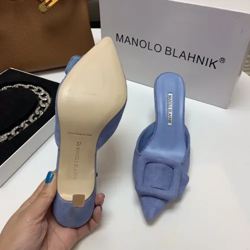 Cheap Manolo Blahnik Slippers For Women #1409576 Replica Wholesale [$96.00 USD] [ITEM#1409576] on Replica Manolo Blahnik Slippers