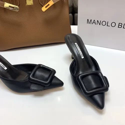Cheap Manolo Blahnik Slippers For Women #1409578 Replica Wholesale [$96.00 USD] [ITEM#1409578] on Replica Manolo Blahnik Slippers
