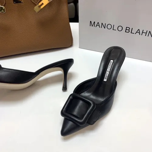 Cheap Manolo Blahnik Slippers For Women #1409578 Replica Wholesale [$96.00 USD] [ITEM#1409578] on Replica Manolo Blahnik Slippers