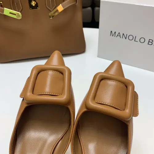 Cheap Manolo Blahnik Slippers For Women #1409579 Replica Wholesale [$96.00 USD] [ITEM#1409579] on Replica Manolo Blahnik Slippers