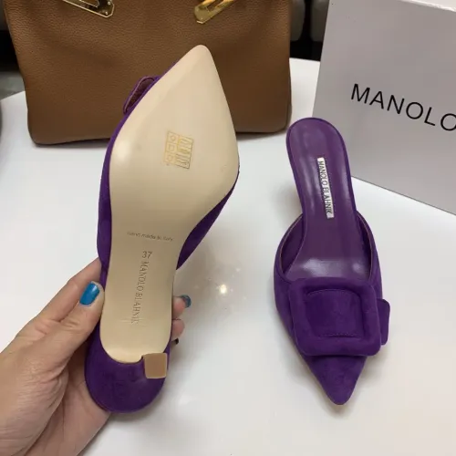 Cheap Manolo Blahnik Slippers For Women #1409580 Replica Wholesale [$96.00 USD] [ITEM#1409580] on Replica Manolo Blahnik Slippers