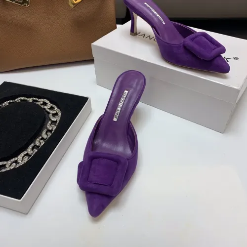 Cheap Manolo Blahnik Slippers For Women #1409580 Replica Wholesale [$96.00 USD] [ITEM#1409580] on Replica Manolo Blahnik Slippers