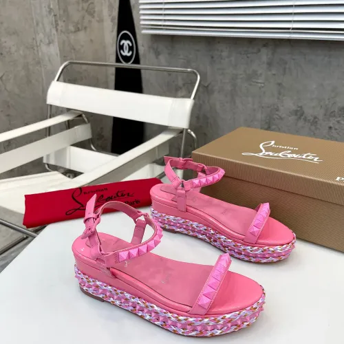 Cheap Christian Louboutin CL Sandal For Women #1409741 Replica Wholesale [$98.00 USD] [ITEM#1409741] on Replica Christian Louboutin CL Sandal