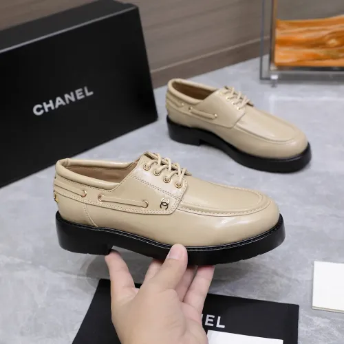 Cheap Chanel Leather Shoes For Women #1410022 Replica Wholesale [$122.00 USD] [ITEM#1410022] on Replica Chanel Leather Shoes