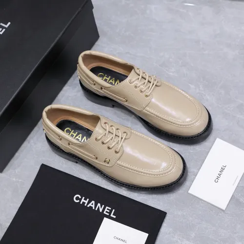 Cheap Chanel Leather Shoes For Women #1410022 Replica Wholesale [$122.00 USD] [ITEM#1410022] on Replica Chanel Leather Shoes
