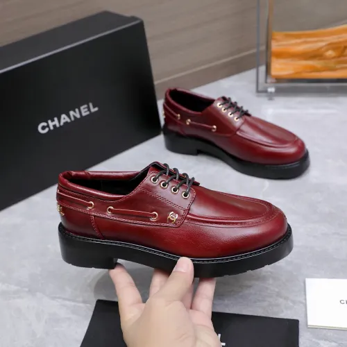 Cheap Chanel Leather Shoes For Women #1410024 Replica Wholesale [$122.00 USD] [ITEM#1410024] on Replica Chanel Leather Shoes