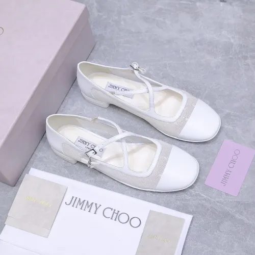 Cheap Jimmy Choo Flat Shoes For Women #1410086 Replica Wholesale [$108.00 USD] [ITEM#1410086] on Replica Jimmy Choo Flat Shoes
